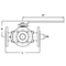3-Way ball valve Series: 916IIT Type: 3505 Stainless steel Flange PN16